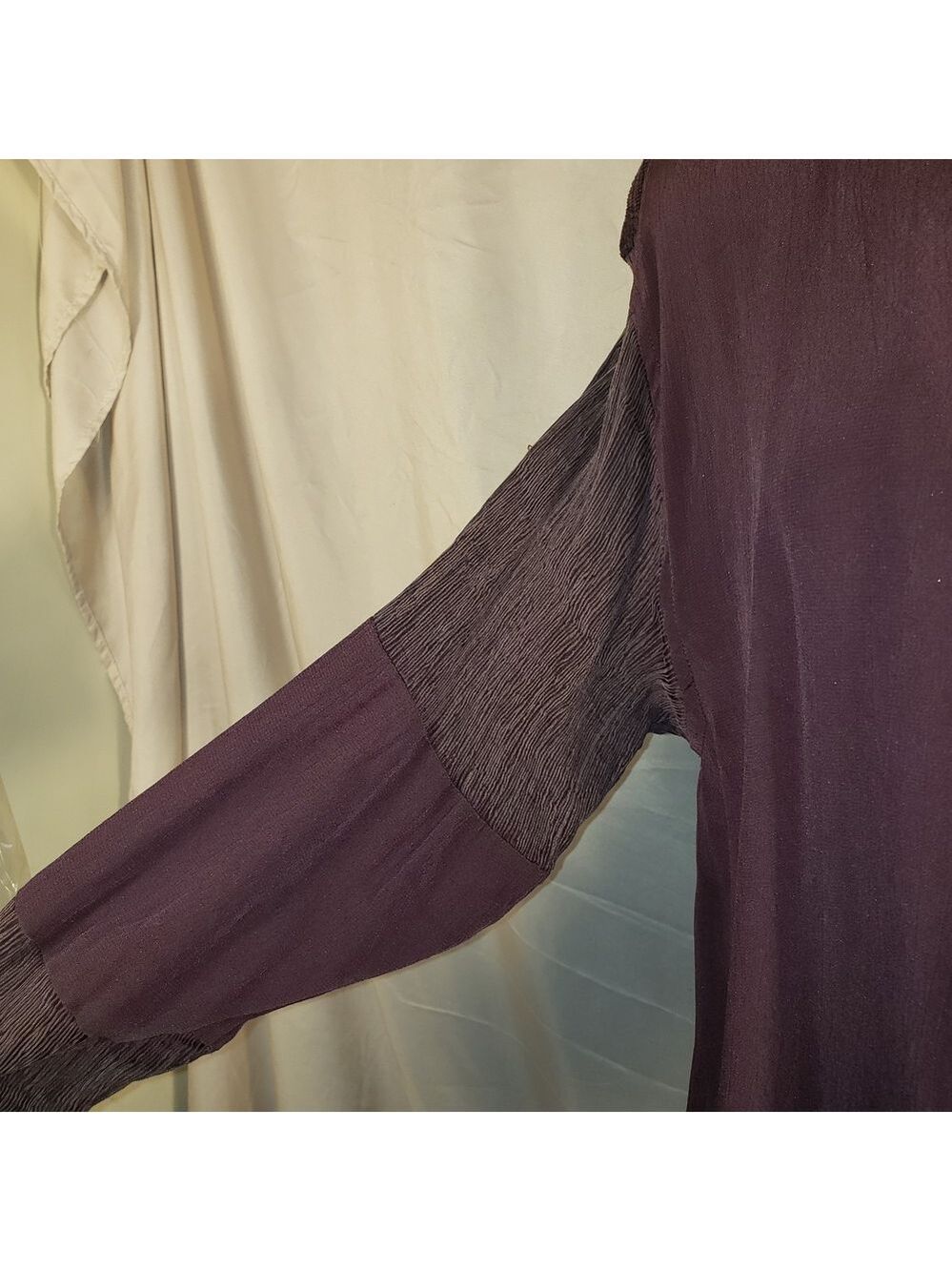 Yasuko Purple Crinkle Textured Jacket M/L - Picture 2 of 6